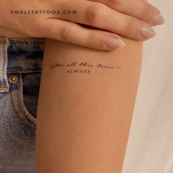 After All This Time? Always Temporary Tattoo (Set of 3)