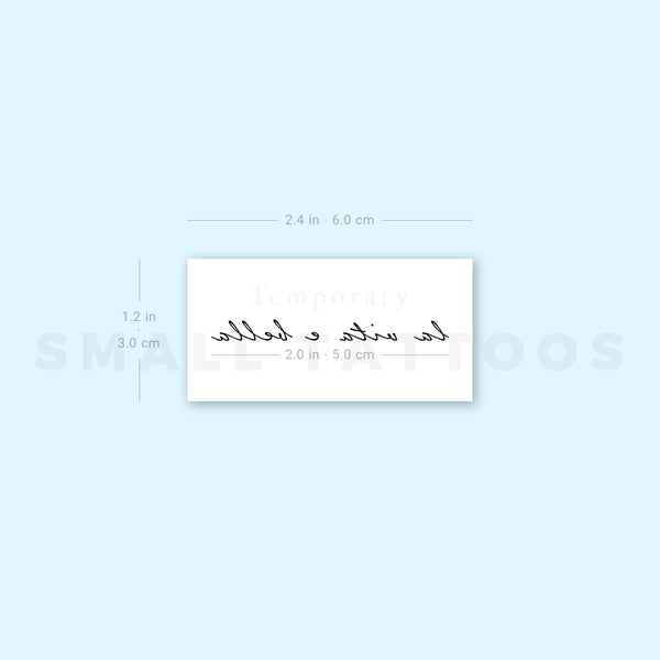 La Vita E Bella Temporary Tattoo (Set of 3)